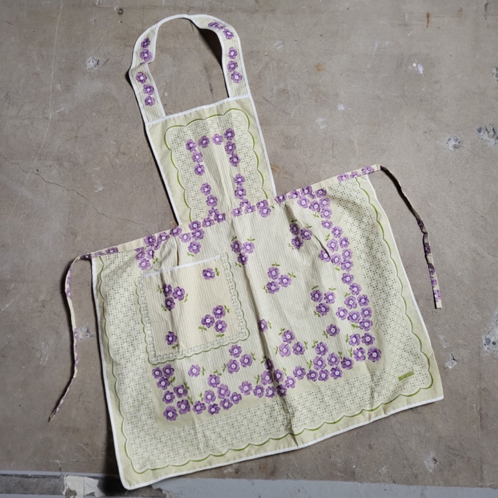 *Free With Purchase* 70’s apron floral seventies 70s 1970s home decor vintage - Picture 2 of 8